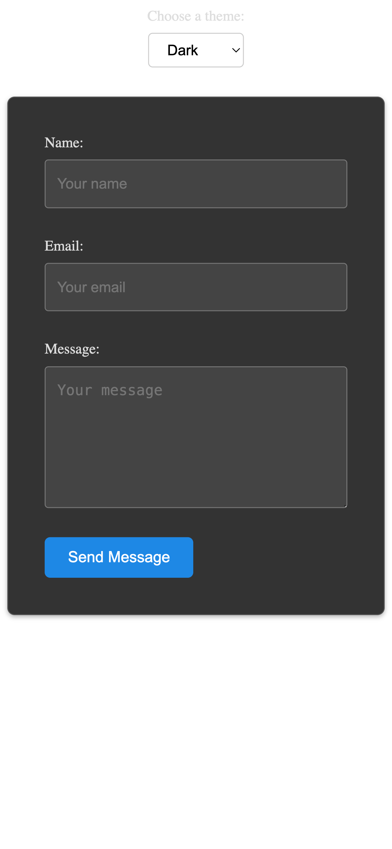 Flat Contact Form Styles
