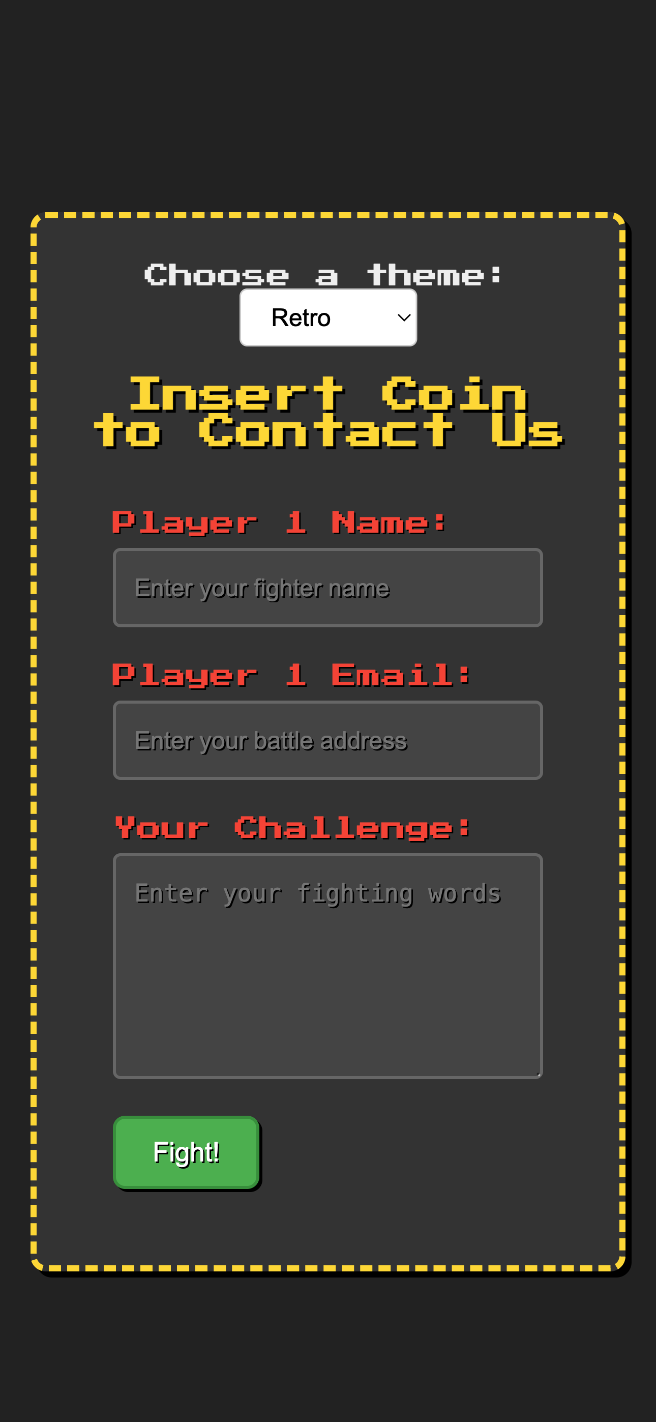 Flat Contact Form HTML Structure